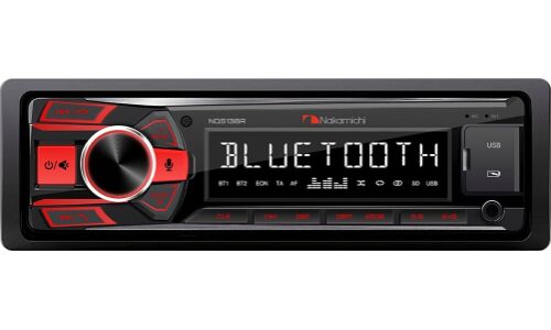 Автомагнитола Nakamichi NQ513BR, 1 DIN, USB/AUX/Bluetooth, 4х50Вт, пульт ДУ, красная подсветка