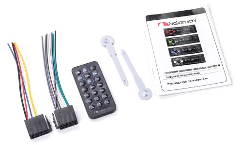 Автомагнитола Nakamichi NQ513BR, 1 DIN, USB/AUX/Bluetooth, 4х50Вт, пульт ДУ, красная подсветка