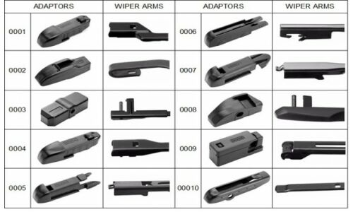 Щетка стеклоочистителя Autobacs Wiper Blade, 400мм (16"), бескаркасная, всесезонная, 10 переходников, 1 шт, арт. API40
