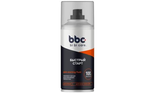 Жидкость для быстрого старта BiBiCare Quick Starting Fluid, для бензиновых и дизельных двигателей, аэрозоль 210мл, арт. 4412