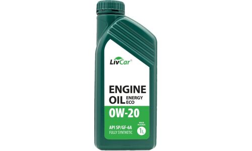 Масло моторное LivCar Engine Oil Energy Eco 0w20, синтетическое, API SP, ILSAC GF-6A, для бензинового двигателя, 1л, арт. LC1550020-001