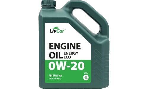 Масло моторное LivCar Engine Oil Energy Eco 0w20, синтетическое, API SP, ILSAC GF-6A, для бензинового двигателя, 4л, арт. LC1550020-004