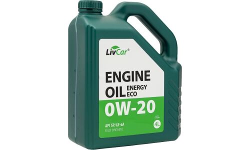 Масло моторное LivCar Engine Oil Energy Eco 0w20, синтетическое, API SP, ILSAC GF-6A, для бензинового двигателя, 4л, арт. LC1550020-004