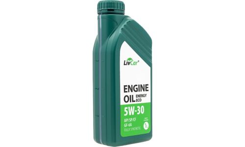 Масло моторное LivCar Engine Oil Energy Eco 5w30, синтетическое, API SP/CF, ILSAC GF-6A, универсальное, 1л, арт. LC1550530-001