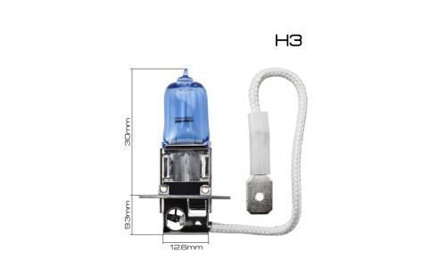 Лампа галогенная Masuma Blue Skyglow H3 (PK22s, T12), 12В, 55Вт, 4200К, 1 шт, арт. L130