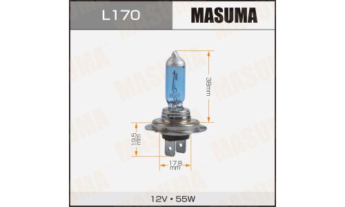 Лампа галогенная Masuma Blue Skyglow H7 (PX26d, T11), 12В, 55Вт, 4200К, 1 шт, арт. L170