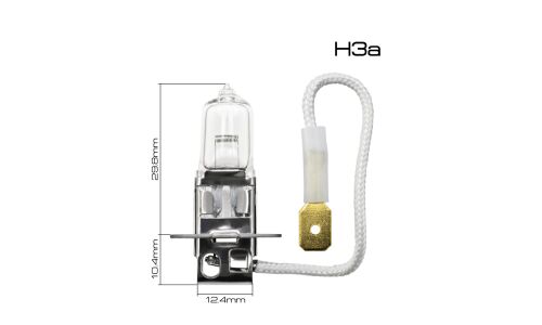 Лампа галогенная Masuma Clearglow H3a (PK22s/6, T12), 12В, 35Вт, 3200К, 1 шт, арт. L202