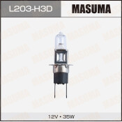 Лампа галогенная Masuma Clearglow H3D (P22d/6, T12), 12В, 35Вт, 3000К, 1 шт, арт. L203