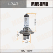 Лампа галогенная Masuma Clearglow H18 (PY26d-1, T11), 12В, 65Вт, 3000К, 1 шт, арт. L243