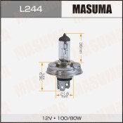 Лампа галогенная Masuma Clearglow HR2 (P45t, T16), 12В, 100/80Вт, 3000К, 1 шт, арт. L244