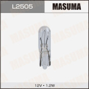 Лампа Masuma W1.2W (W2x4.6d, T5), 12В, 1.2Вт, комплект 2 шт, арт. L2505