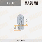 Лампа Masuma W5W (W2.1x9.5d, T10), 24В, 5Вт, комплект 2 шт, арт. L2512