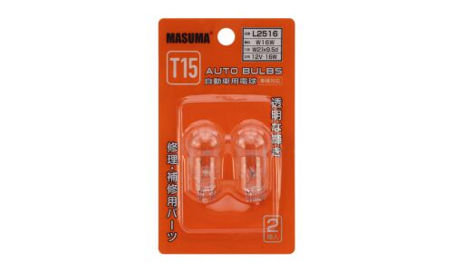Лампа Masuma W16W (W2.1x9.5d, T15), 12В, 16Вт, арт. L2516