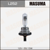 Лампа галогенная Masuma H15 (PGJ23t-1, T13), 12В, 55/15Вт, 3200К, 1 шт, арт. L252