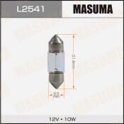 Лампа Masuma Festoon (SV8.5, T10x31), 12В, 10Вт, комплект 2 шт, арт. L2541