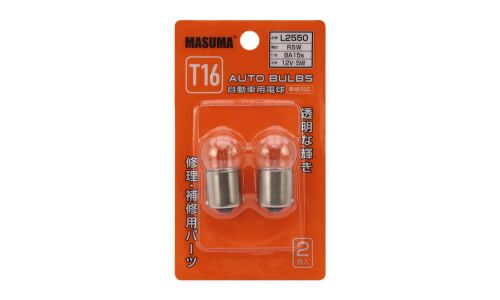 Лампа Masuma R5W (BA15s, G18), 12В, 5Вт, комплект 2 шт, арт. L2550