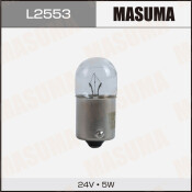 Лампа Masuma R5W (BA15s, G18), 24В, 5Вт, комплект 2 шт, арт. L2553