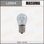 Лампа Masuma P21W (BA15s, S25), 24В, 21Вт, комплект 2 шт, арт. L2554