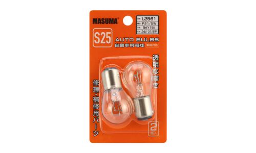Лампа Masuma P21/5W (BAY15d, S25), 24В, 21/5Вт, комплект 2 шт, арт. L2561
