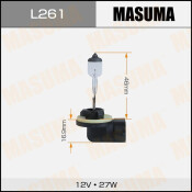 Галоген. лампа MASUMA H27W/2 12V 27W