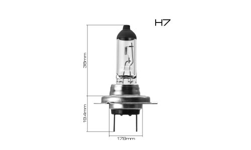 Лампа галогенная Masuma Clearglow H7 (PX26d, T11), 12В, 55Вт, 3200К, 1 шт, арт. L270