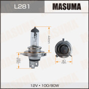 Лампа галогенная Masuma H4U (P43t, T16), 12В, 100/80Вт, 3200К, 1 шт, арт. L281