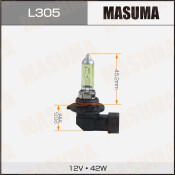 Лампа галогенная Masuma Yellowglow H10 (PY20d, T12), 12В, 42Вт, 2800К, 1 шт, арт. L305