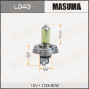 Лампа галогенная Masuma Yellowglow HR2 (P45t, T16), 12В, 100/80Вт, 2800К, 1 шт, арт. L343