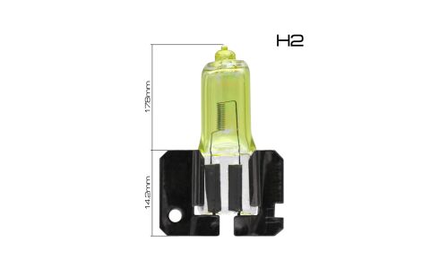 Лампа галогенная Masuma Yellowglow H2 (X511, T9), 12В, 55Вт, 2800К, 1 шт, арт. L355
