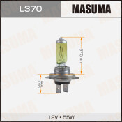Лампа галогенная Masuma Yellowglow H7 (PX26d, T11), 12В, 55Вт, 2800К, 1 шт, арт. L370
