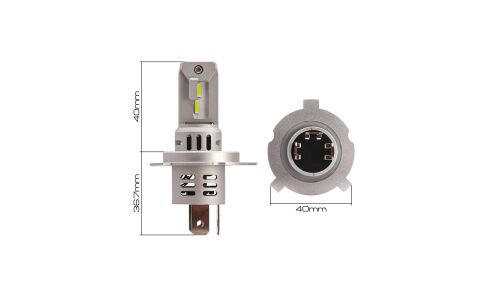 Лампа светодиодная Masuma LED H4 (P43t, T16), 12В, 26/21Вт (соответствует 60/55Вт), 6000К, комплект 2 шт, арт. L645