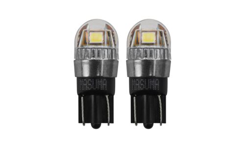 Лампы светодиодные Masuma LED W5W (T10, W2.1x9.5d), 12В, 1Вт (соответствует 5Вт), 6500К, комплект 2шт, арт. L711
