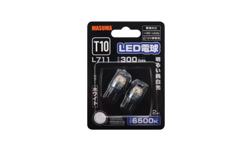 Лампы светодиодные Masuma LED W5W (T10, W2.1x9.5d), 12В, 1Вт (соответствует 5Вт), 6500К, комплект 2шт, арт. L711