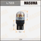 Лампы светодиодные Masuma LED W21/5W (T20, W3x16q), 12В, 21/5Вт, 6500К, комплект 2шт, арт. L723