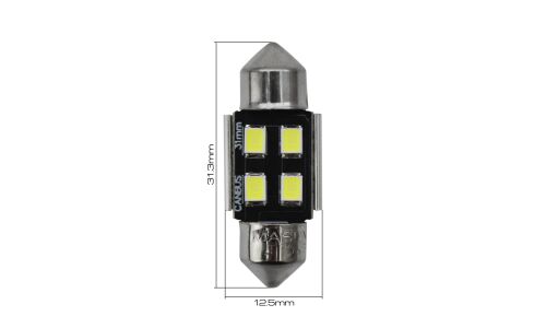 Лампа светодиодная Masuma Festoon (SV8.5, T10x31), 12В, 1.8Вт (соответствует 5Вт), 6500К, комплект 2 шт, арт. L741