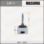 Лампа ксеноновая Masuma Standard Grade D1S (PK32d-2), 85В, 35Вт, 4300К, 1 шт, арт. L811