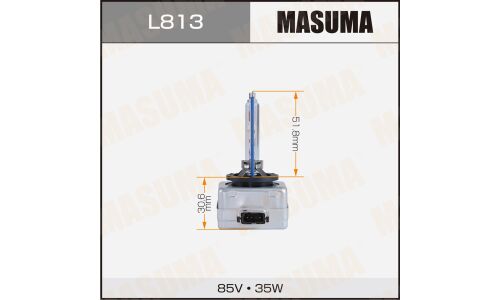 Лампа ксеноновая Masuma White Grade D1S (PK32d-2), 85В, 35Вт, 5000К, 1 шт, арт. L813