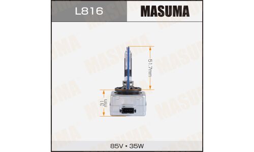 Лампа ксеноновая Masuma Cool White Grade D1R (PK32d-2), 85В, 35Вт, 6000К, 1 шт, арт. L816