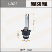 Лампа ксеноновая Masuma Standard Grade D2S (P32d-2), 85В, 35Вт, 4300К, 1 шт, арт. L821
