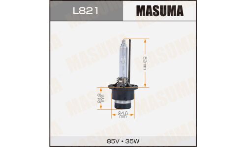 Лампа ксеноновая Masuma Standard Grade D2S (P32d-2), 85В, 35Вт, 4300К, 1 шт, арт. L821
