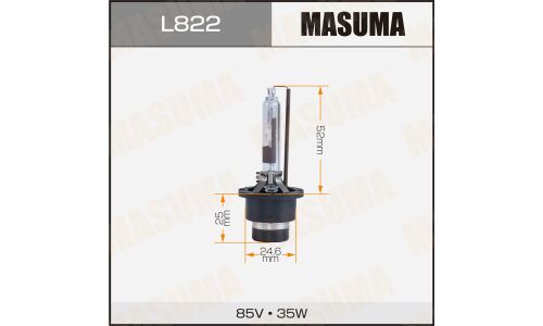 Лампа ксеноновая Masuma Standard Grade D2R (P32d-3), 85В, 35Вт, 4300К, 1 шт, арт. L822