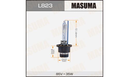 Лампа ксеноновая Masuma White Grade D2S (P32d-2), 85В, 35Вт, 5000К, 1 шт, арт. L823