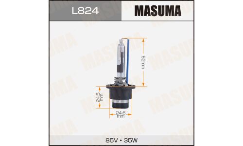 Лампа ксеноновая Masuma White Grade D2R (P32d-3), 85В, 35Вт, 5000К, 1 шт, арт. L824