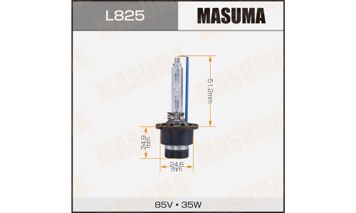 Лампа ксеноновая Masuma Cool White Grade D2S (P32d-2), 85В, 35Вт, 6000К, 1 шт, арт. L825
