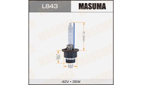 Лампа ксеноновая Masuma White Grade D4S (P32d-5), 42В, 35Вт, 5000К, 1 шт, арт. L843
