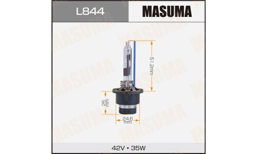 Лампа ксеноновая Masuma White Grade D4R (P32d-6), 42В, 35Вт, 5000К, 1 шт, арт. L844
