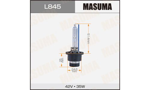 Лампа ксеноновая Masuma Cool White Grade D4S (P32d-5), 42В, 35Вт, 6000К, 1 шт, арт. L845