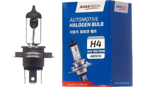 Лампа галогенная Avantech Halogen Bulb H4 (P43t, T16), 24В, 100/90Вт, 3200К, 1 шт, арт. AB0016