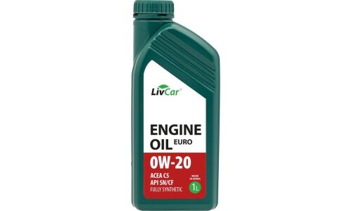 Масло моторное LivCar Engine Oil Euro 0w20, синтетическое, API SN/CF, универсальное, 1л, арт. LC7110020-001