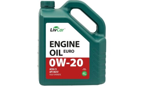 Масло моторное LivCar Engine Oil Euro 0w20, синтетическое, API SN/CF, универсальное, 4л, арт. LC7110020-004